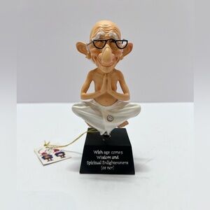 Coots #12621 Senior Citizen Figurine Westland 2005 "Guru " Bobblehead w/ Tag